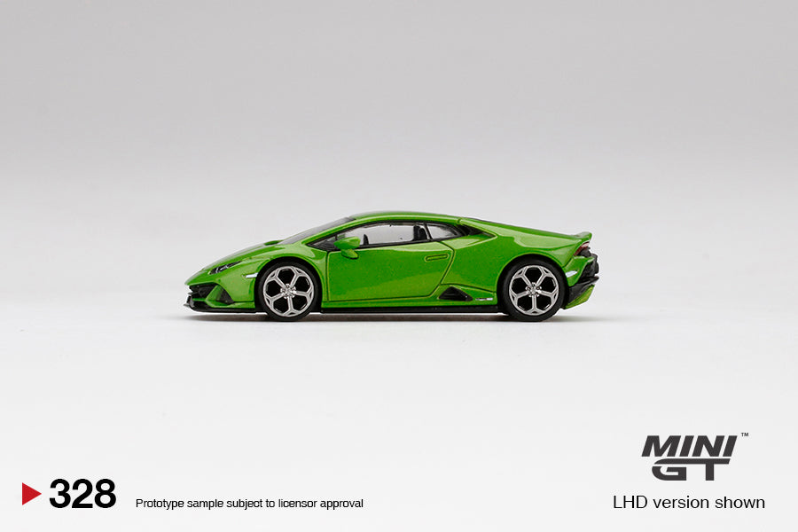 Mini GT 1/64 Lamborghini Huracan Evo - Verde Mantis (#328)