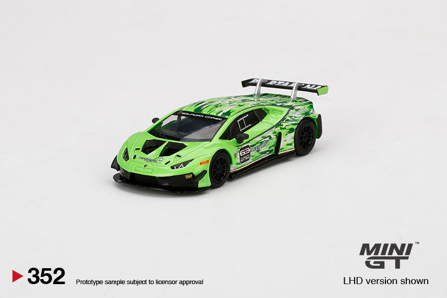 Mini GT 1/64 Lamborghini Huracan GT3 Evo (#352) - Presentation Model