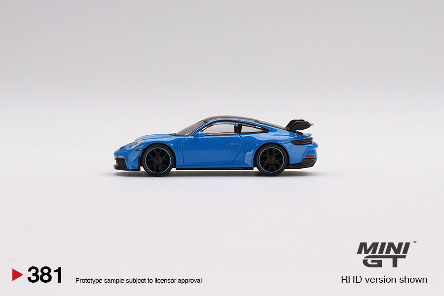 Mini GT 1/64 Porsche 911 (992) GT3 (#381) - Shark Blue
