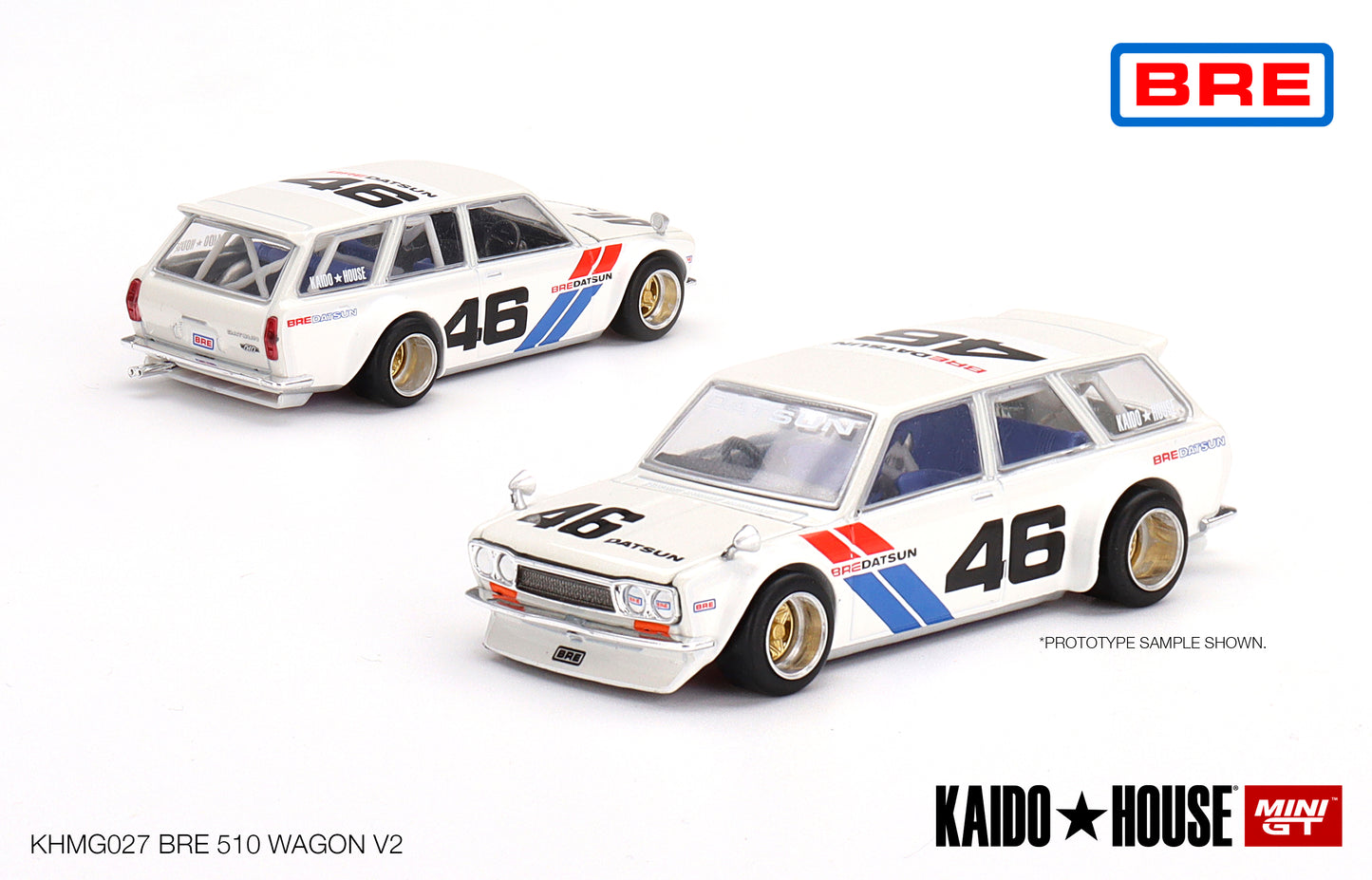 Mini GT x Kaido House 1/64 Datsun 510 Wagon - BRE Racing V.2