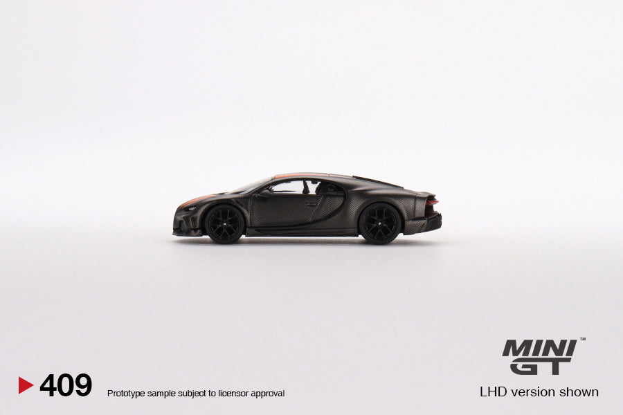 Mini GT 1/64 Bugatti Chiron Super Sport 300+ World Record Car (#409) - Black/Orange