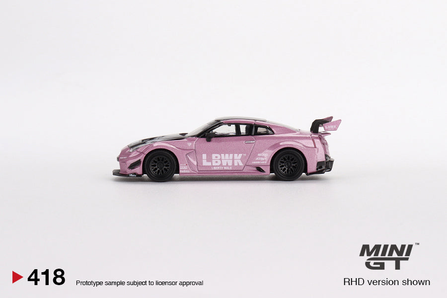 Mini GT 1/64 ★LBWK Silhouette★ Works GT Nissan 35GT-RR Ver. (#418) - Passion Pink