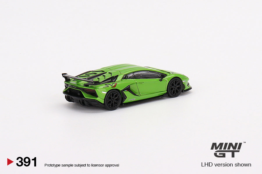 Mini GT 1/64 Lamborghini Aventador SVJ - Verde Mantis (#391)