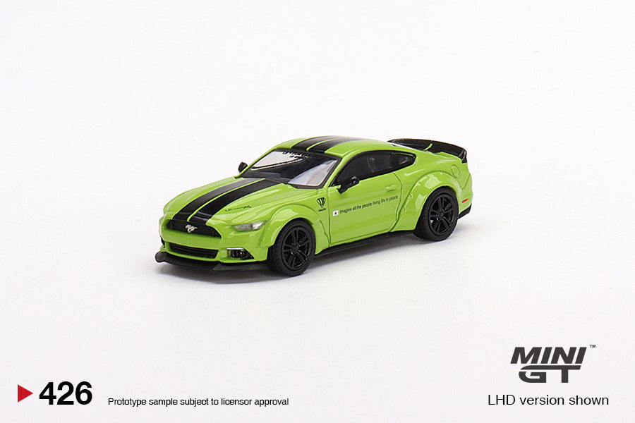 Mini GT 1/64 LBWK Ford Mustang GT (#426) - Grabber Lime