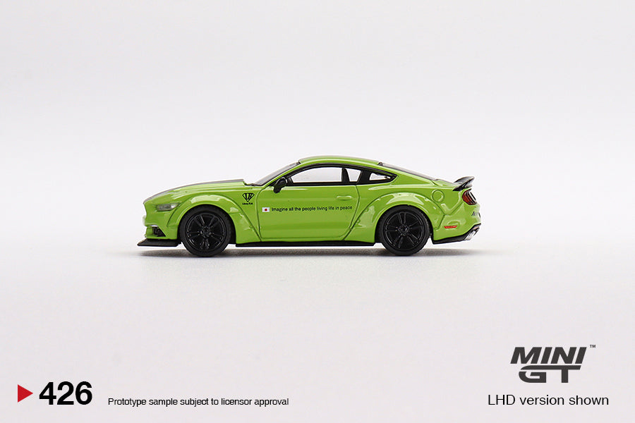 Mini GT 1/64 LBWK Ford Mustang GT (#426) - Grabber Lime