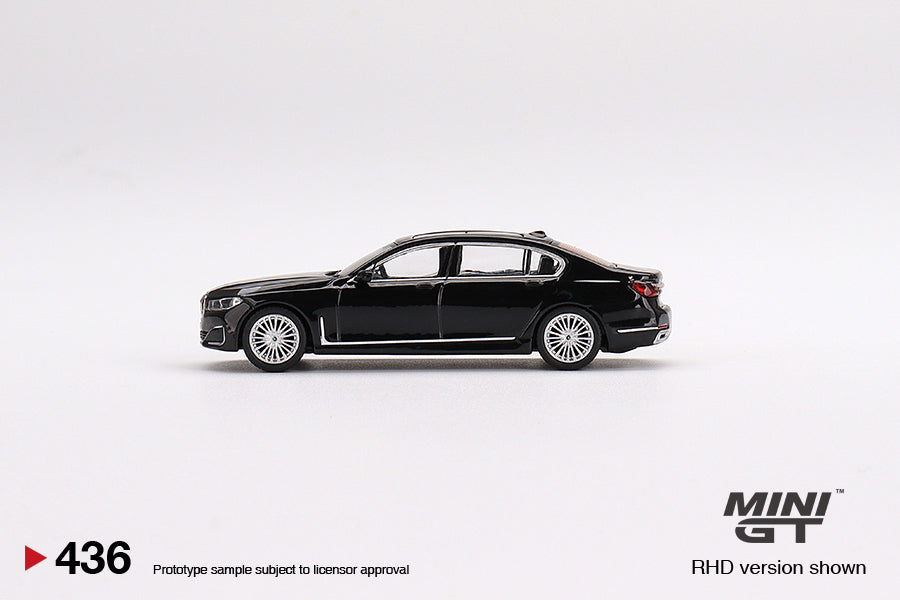 Mini GT 1/64 BMW 750i xDrive (#436) - Black Sapphire Metallic