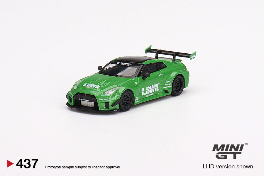 Mini GT 1/64 LB★WORKS Nissan GT-R R35 Ver 2.0 (#337) - Apple Green