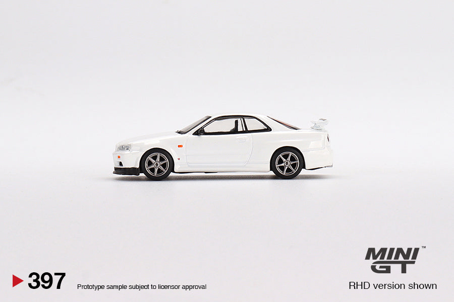 Mini GT 1/64 Nissan Skyline GT-R (R34) V-Spec N1 (#397)  White