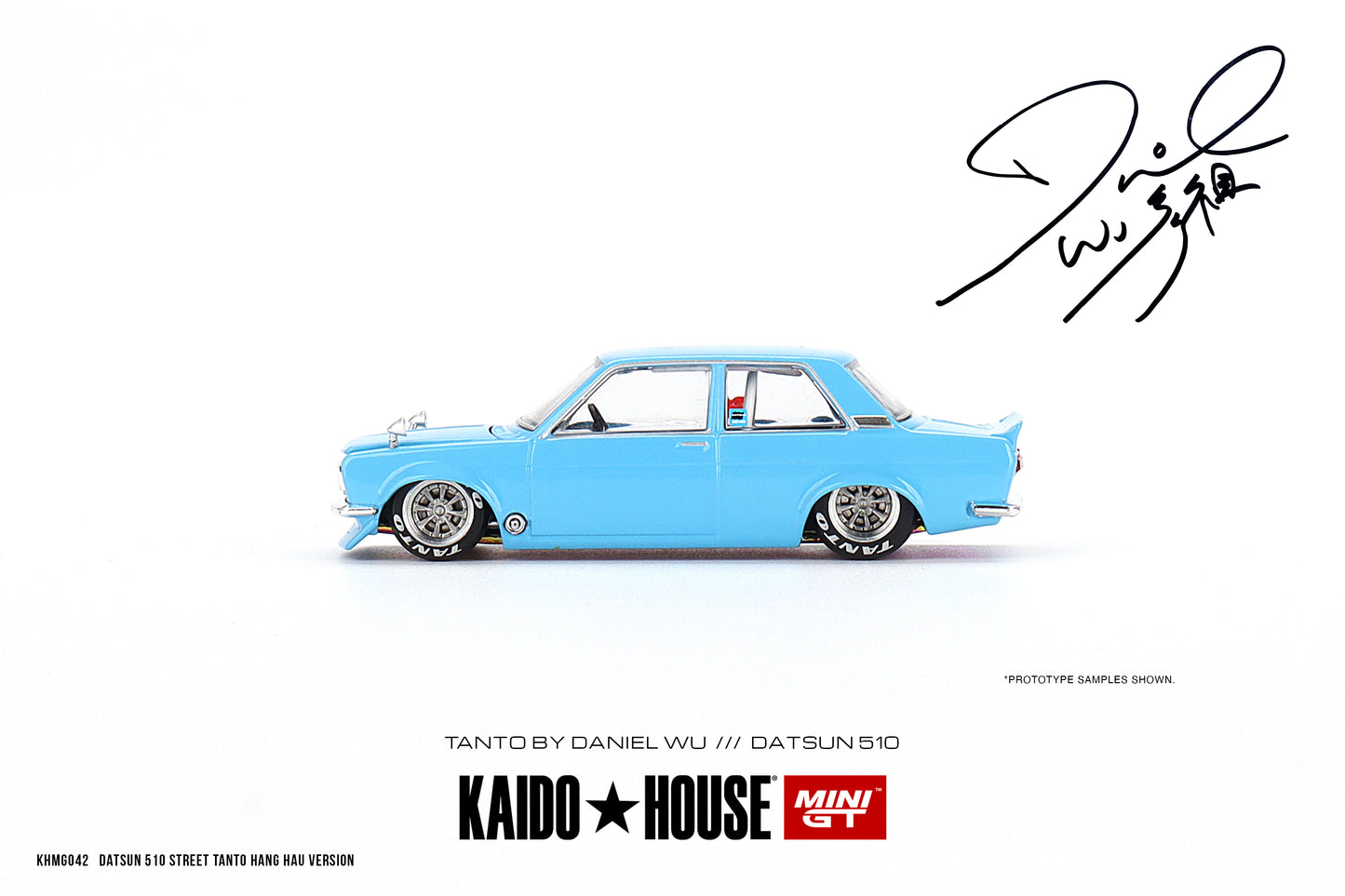 Mini GT x Kaido House 1/64 Datsun 510 Street Tanto V2 By Daniel Wu - Baby Blue
