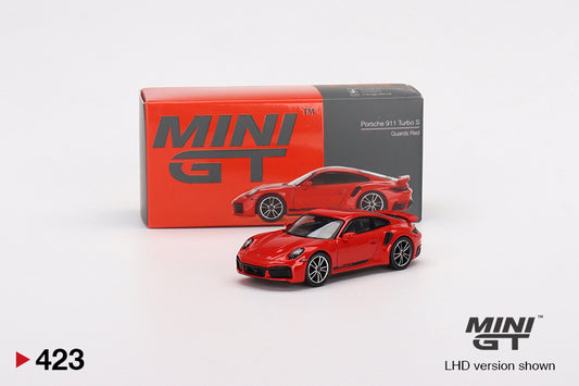 Mini GT 1/64 Porsche 911 (992) Turbo S (#423) - Guards Red