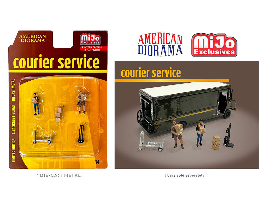 American Diorama 1/64 Courier Service Figurine Pack