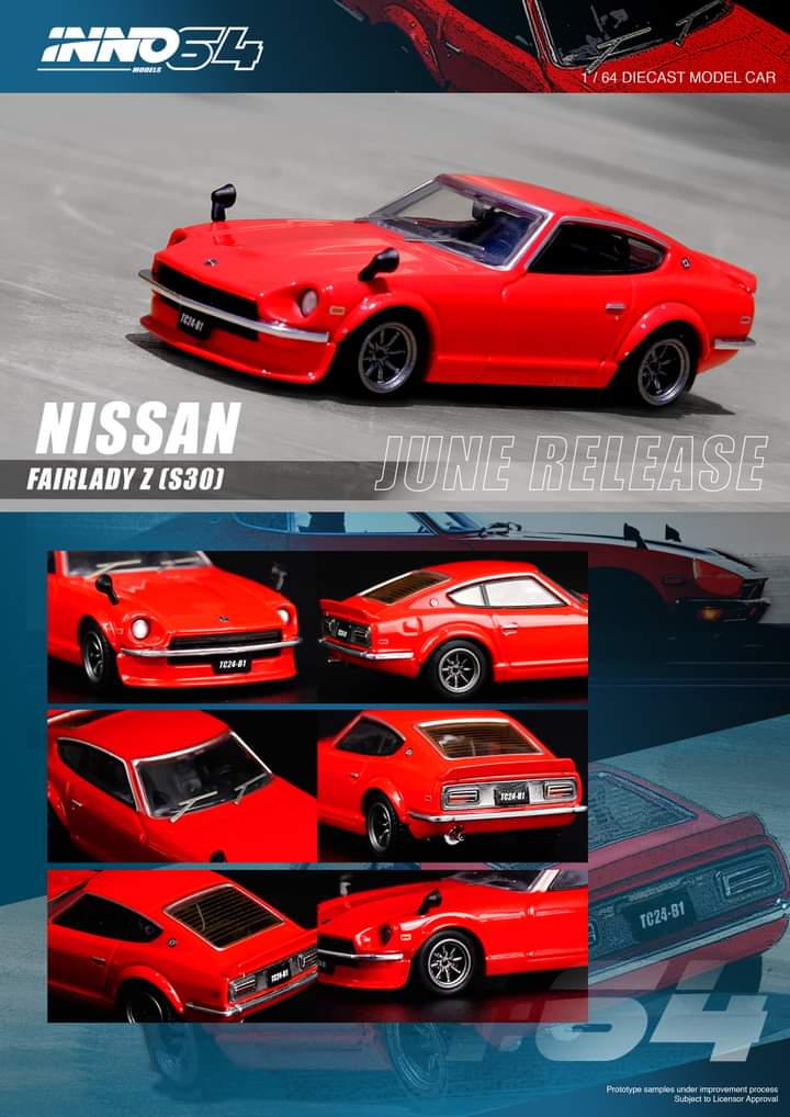 Inno64 1/64 Nissan Fairlady Z (S30) - Red