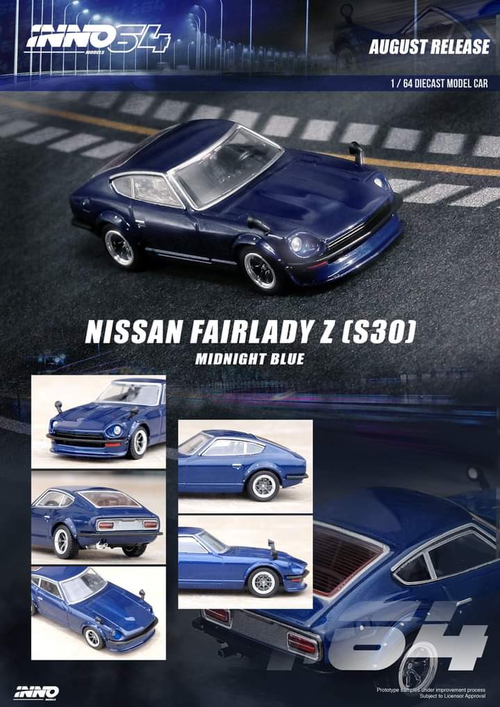 Inno64 1/64 Nissan Fairlady Z (S30) - Dark Blue