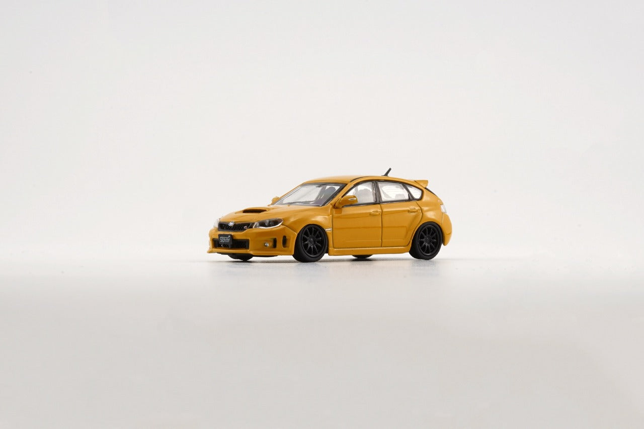 BM Creations 1/64 Subaru Impreza WRX STI & Extra Wheels (Yellow)
